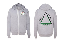 
                  
                    Load image into Gallery viewer, Special Embroidered Patch &amp;amp; Stitch design - Unisex Hoodie Sponge Fleece Full-Zip 7 oz, 52/48 Airlume combed and ring spun cotton/polyester, 32 singles, Retail fit, Unisex sizing, white draw cord and zipper tape, YKK metal zipper, split front pouch pocket, ribbed cuffs and waistband, side seams.
                  
                