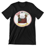 Special Embroidered Patch Juneteenth Unisex T-shirt 4.5 oz 7.5 (US) 100% preshrunk ring spun cotton/polyester t-shirt, semi fitted, high stitch density, seamless double needled 3/4" collar, taped neck and shoulders, double needled sleeve and bottom hems.