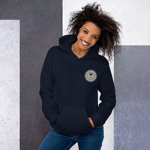 
                  
                    Load image into Gallery viewer, Logo Embroidered Unisex Pullover Hoodie. Everyone needs a cozy go-to hoodie to curl up in, so go for one that&amp;#39;s soft, smooth, and stylish. It&amp;#39;s the perfect choice for cooler evenings!  • 50% cotton, 50% polyester  • Double-lined hood • Double-needle stitching throughout  • Air-jet spun yarn with a soft feel and reduced pilling • 1x1 athletic rib knit cuffs and waistband with spandex • Front pouch pocket
                  
                
