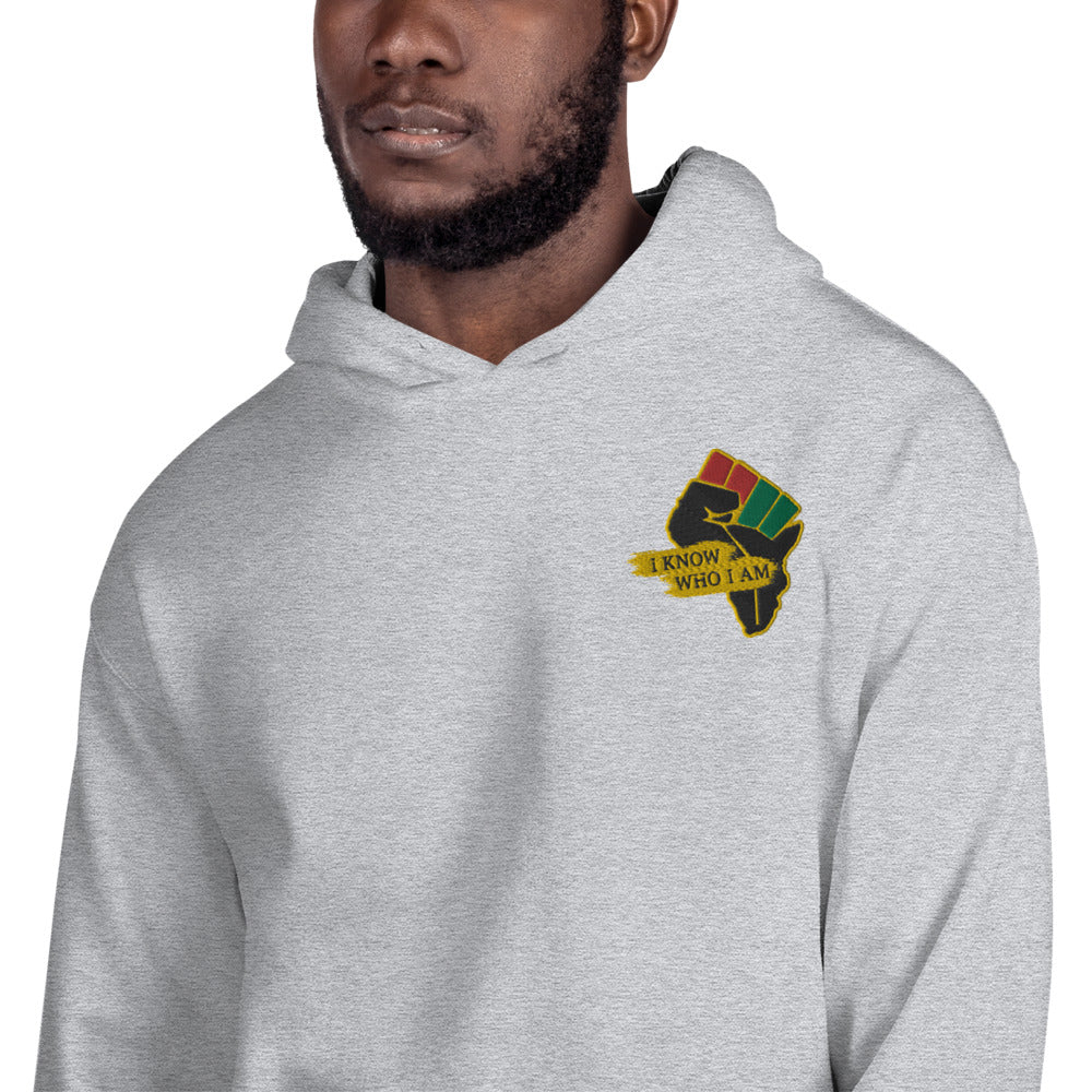 
                  
                    Load image into Gallery viewer, Embroidered Africa Unisex Pullover Hoodie. Everyone needs a cozy go-to hoodie to curl up in, so go for one that&amp;#39;s soft, smooth, and stylish. It&amp;#39;s the perfect choice for cooler evenings! Available for both men &amp;amp; women.  • 50% cotton, 50% polyester  • Double-lined hood • Double-needle stitching throughout  • Air-jet spun yarn with a soft feel and reduced pilling • 1x1 athletic rib knit cuffs and waistband with spandex • Front pouch. pocket
                  
                