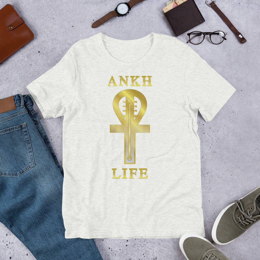 
                  
                    Load image into Gallery viewer, MA52: BIG &amp;amp; TALL Edition Ankh Life design Short-Sleeve Unisex T-Shirt
                  
                